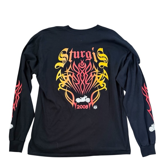 Sturgis 2008 Motorcycle Rally Black Gildan Crew Neck Shirt NWT - Picture 5 of 10